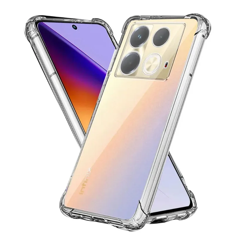 

Противоударный чехол для Infinix Note 40 30 Pro Plus 4G 5G на Note12 2023 G88 G96 11 10 Pro 11s, прозрачный силиконовый мягкий чехол