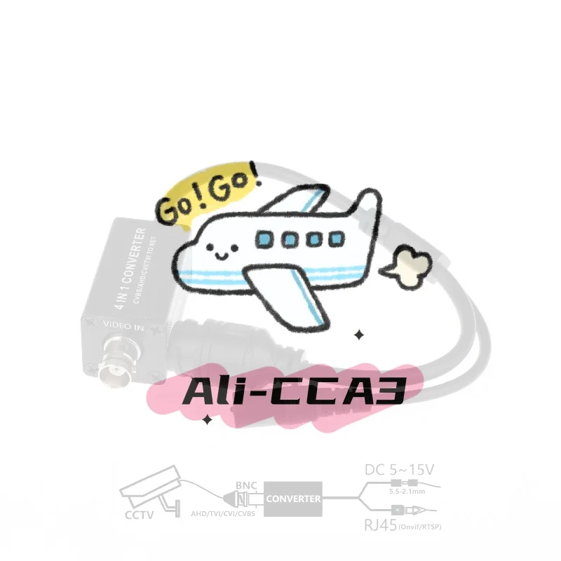 

AHD/TVI/CVI/CVBS Преобразователь сигналов 4-в-1 Выход RJ45 Вход BNC Адаптер постоянного тока 5-15 В H.265 RTSP для системы камер безопасности