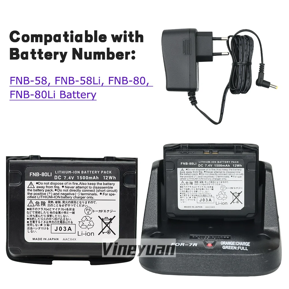 CD-15 CD-15A Rapid Charger for YAESU VX-5 VX-5R VX-6 VX-6R VX-7R VXA-700 FNB-58Li FNB-80Li Battery horizon HX460S HX471S