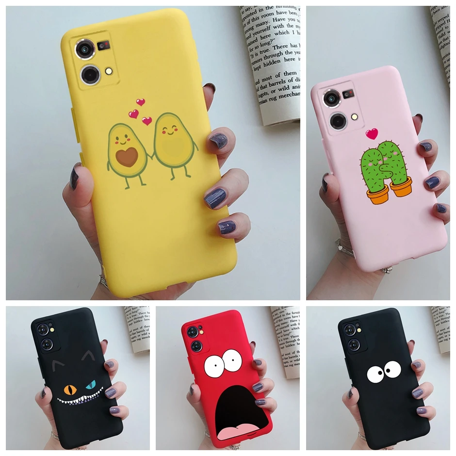 Matte Case For OPPO Reno 7 Reno 8 4G Cover Casing Cute Cartoon Phone Shell for OPPO Reno7 5G Bag OPPO F21 Pro Bumper Coque Funda