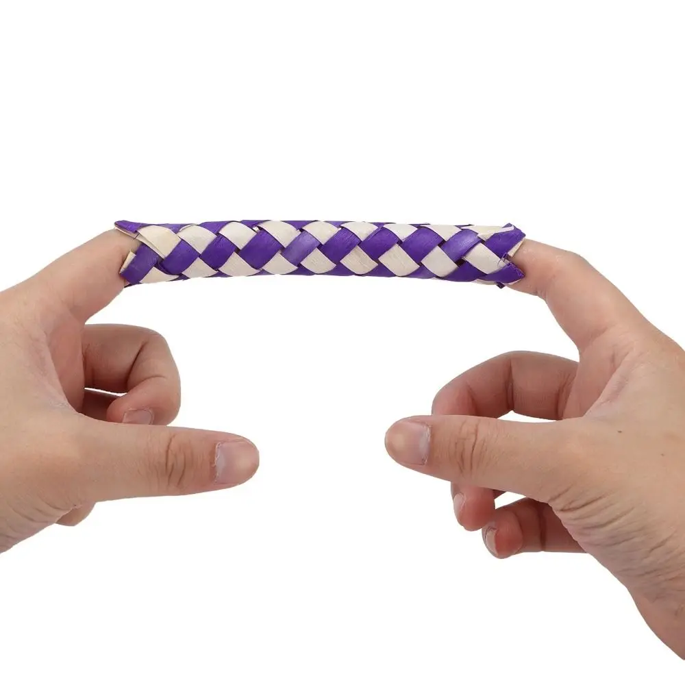 3PCS/5PCS/6PCS Novelty Stress Relief Chinese Finger Trap Colorful Fun Birds Foraging Shredder Natural Bamboo Bird Chew Gag Gift