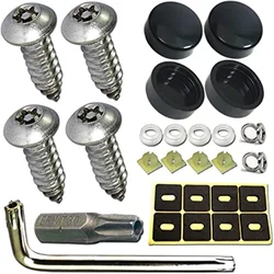 Aootf Stainless Steel License Plate Screws -30PC Star Anti Theft Screw Torx Head Security Tamper Resistant Self Tapping License