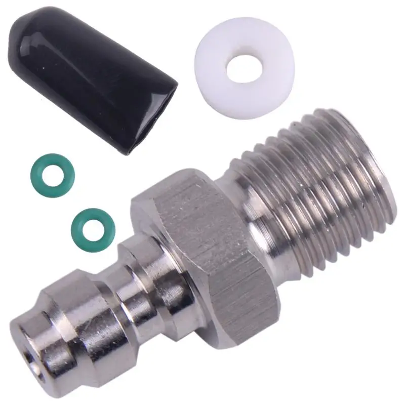 8mm Male Quick Head M10*1 Thread Connection Check Valve One Way Foster Fill Nipple Kit New