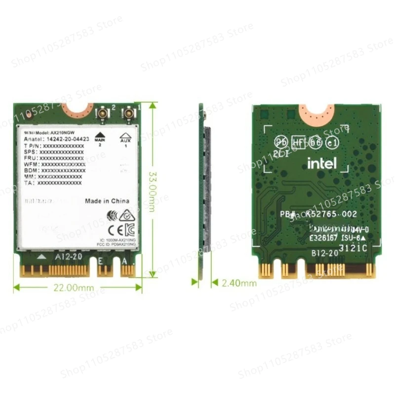 Wireless Module AX210 WiFi6E & Bluetooth 5.2 5B/5A/5ITX/5T/3A/3B for
