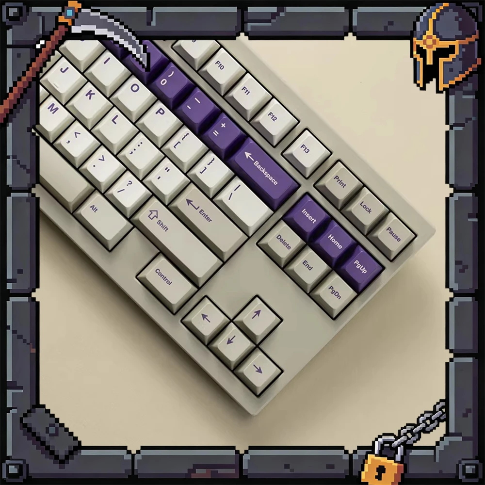 

PBTfans Office Love PC Keycaps Thermal Sublimation Pbt Texture Of Wood Keyboard Keycaps Beige Original Factory PC Accessories