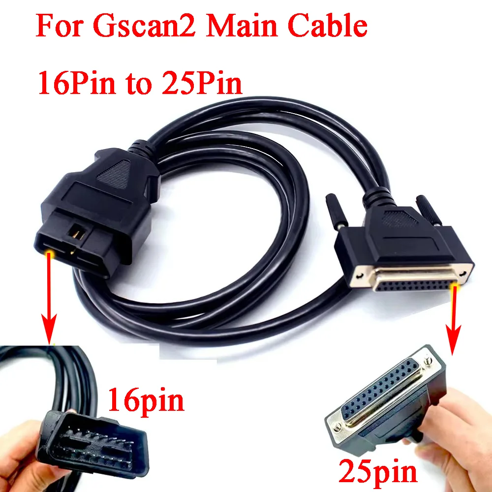 

Для Gscan2 OBD2 диагностический основной кабель 16-контактный на 25-контактный соединяющий к адаптеру основной тестовой линии Gscan2 для Gscan2 G1PDDCA001 G1PDDCA006