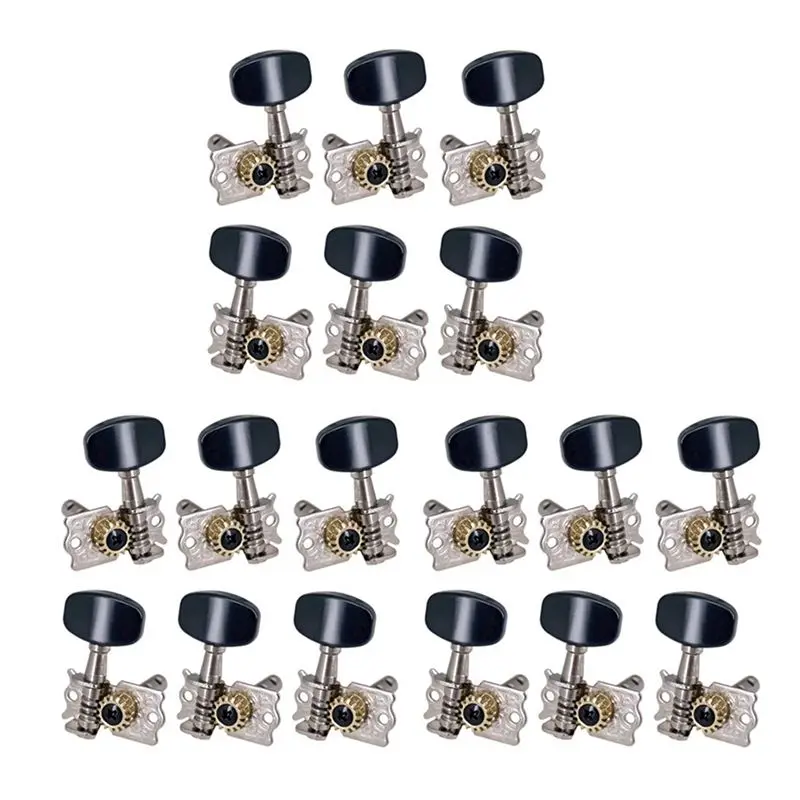 CGDS-18Pcs 9R9L Guitar Tuning Pegs Open Machine Heads Acoustic Folk Guitar Tuning Peg Tuners Parts
