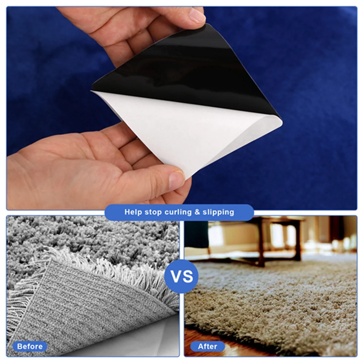 Self-adhesive Carpet 20PCS Self-Adhesive Carpet Sofa Fixing Tape Non-Slip Sticker Washable Household Anti-Skid Rubber Mat Tape