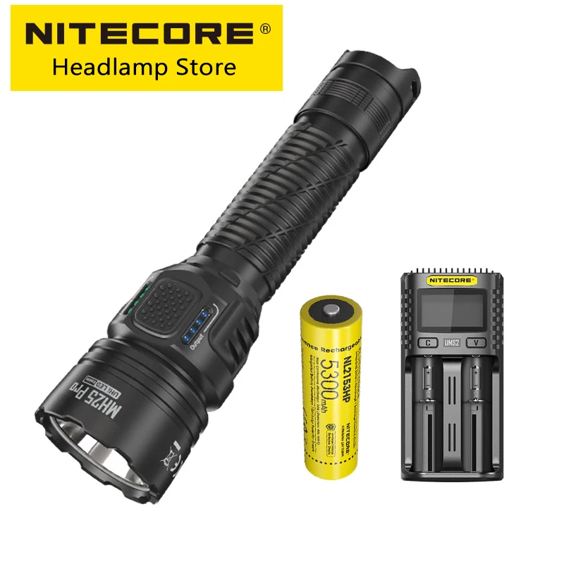 مُصْبِح NITECORE MH25Pro UHi 40 LED: تقييم شامل لأقوى مصباح يدوي قابل لإعادة الشحن بمسافة بُعد 705 متر