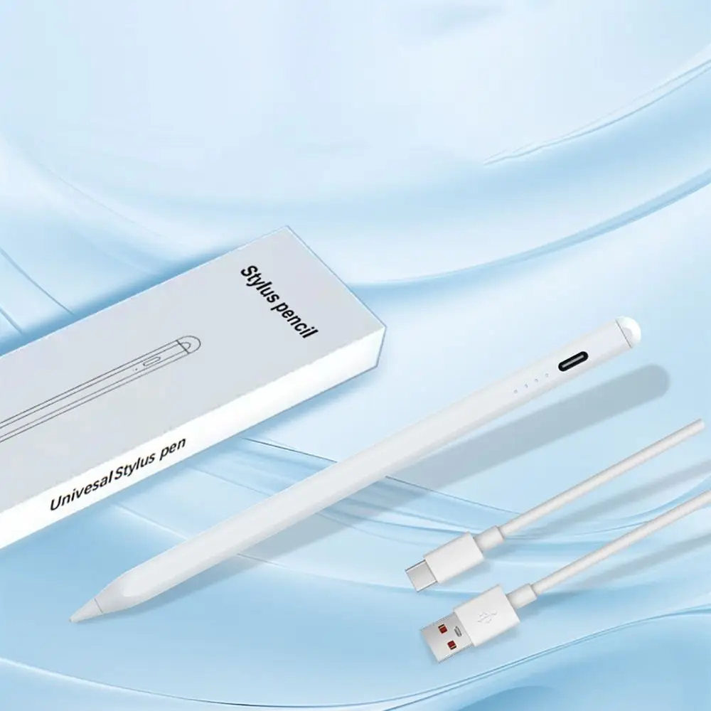 

Universal Active Stylus Pen Rechargeable Battery Indicator Tablet Touch Pen Writing Colorful Screen Pencil for Android/iOS