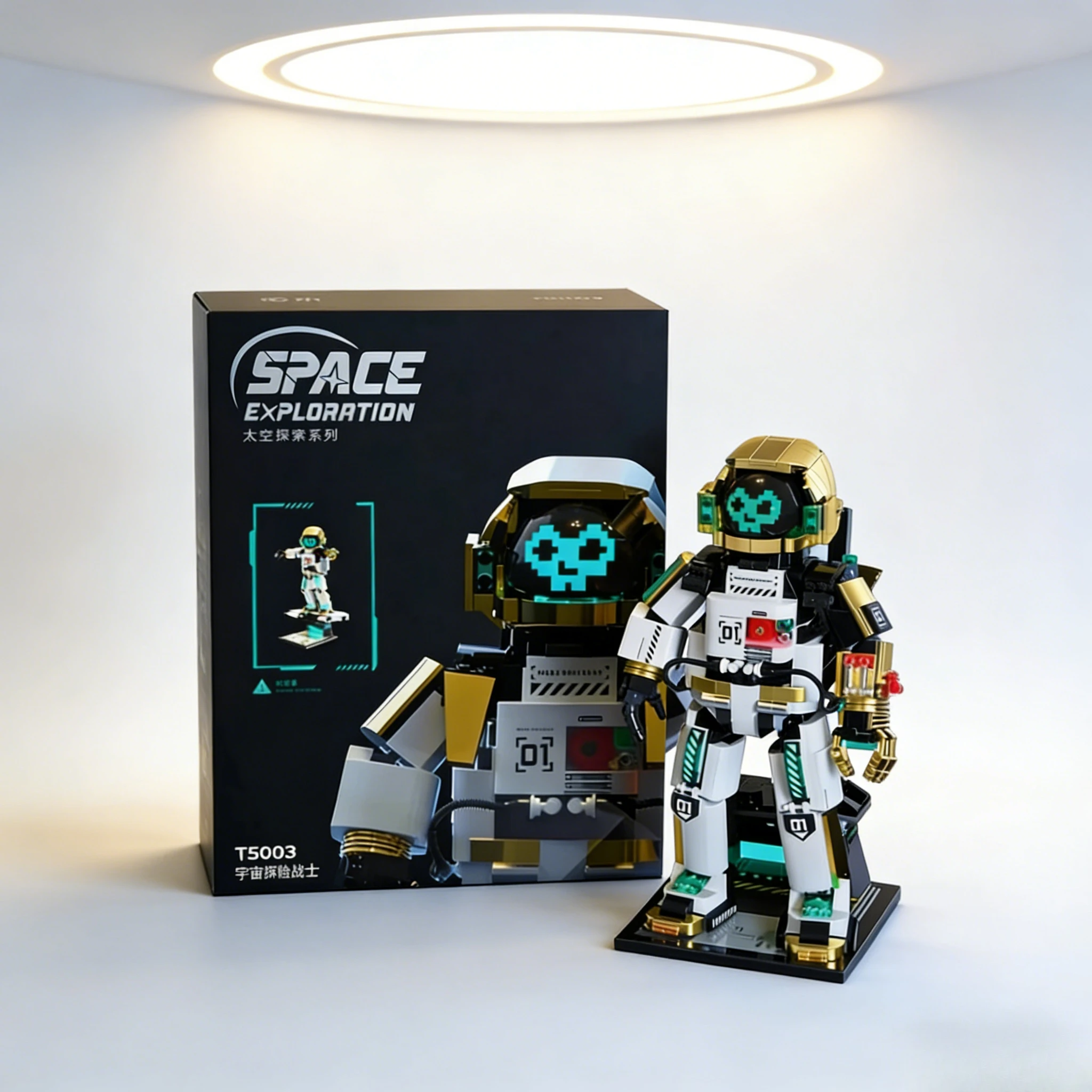 

888 деталей: Модель космонавта, микро-конструктор, механические приключенческие фигурки для сборки, развивающие игрушки