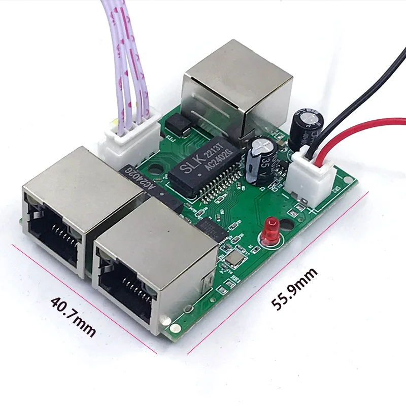 Catu Daya Mundur POE Switch POE IN/OUT5V/12V/24V 75W/2 = 38.5W 100Mbps 45 + 78- DC5V ~ 30V Seri Jarak Jauh Force POE