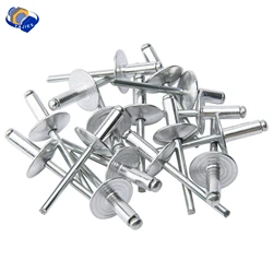 30/10Pcs Large Flange Aluminum Blind Rivets Pop Rivets Flange Diameter 5/8