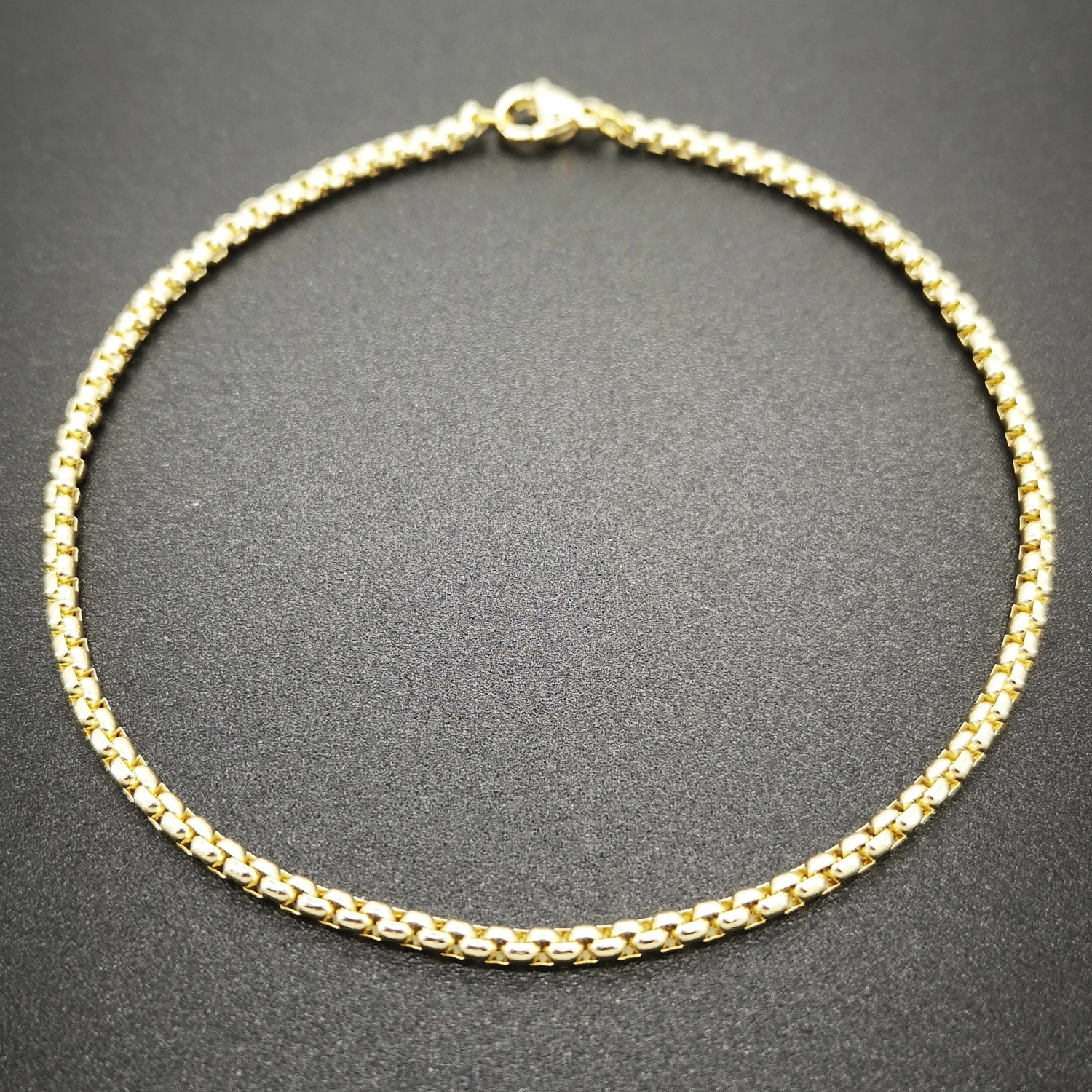 Ankel Bracelets 18K Gold Solid Stainless Steel Anklets For Women Barefoot Sandals ROLO Chain 9/10/11 Inches Waterproof Jewelry