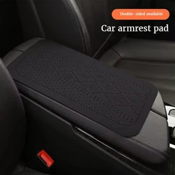 Napa Leather Car Armrest Mat Universal Interior Auto Armrests  Box Mats Dust-proof Waterproof Cushion Cover Armrest Protector
