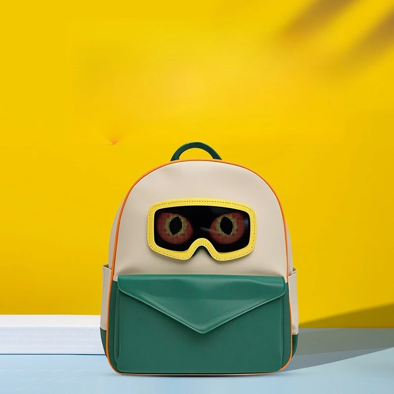 

loy Kids LED Animated Casual School Backpack, Boys & Girls Lightweight Large Capacity Breathable Color Block Travel Bag