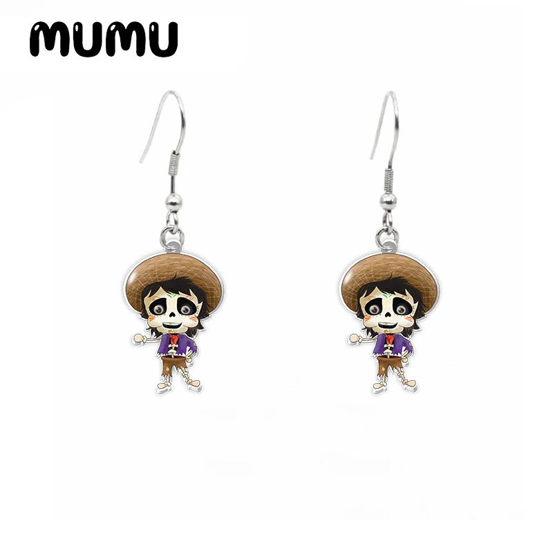 2024 New Coco Miguel Love Music Dangle Earring Funny Acrylic Earrings Handmade Jewelry Epoxy Resin Fish Hook Earring