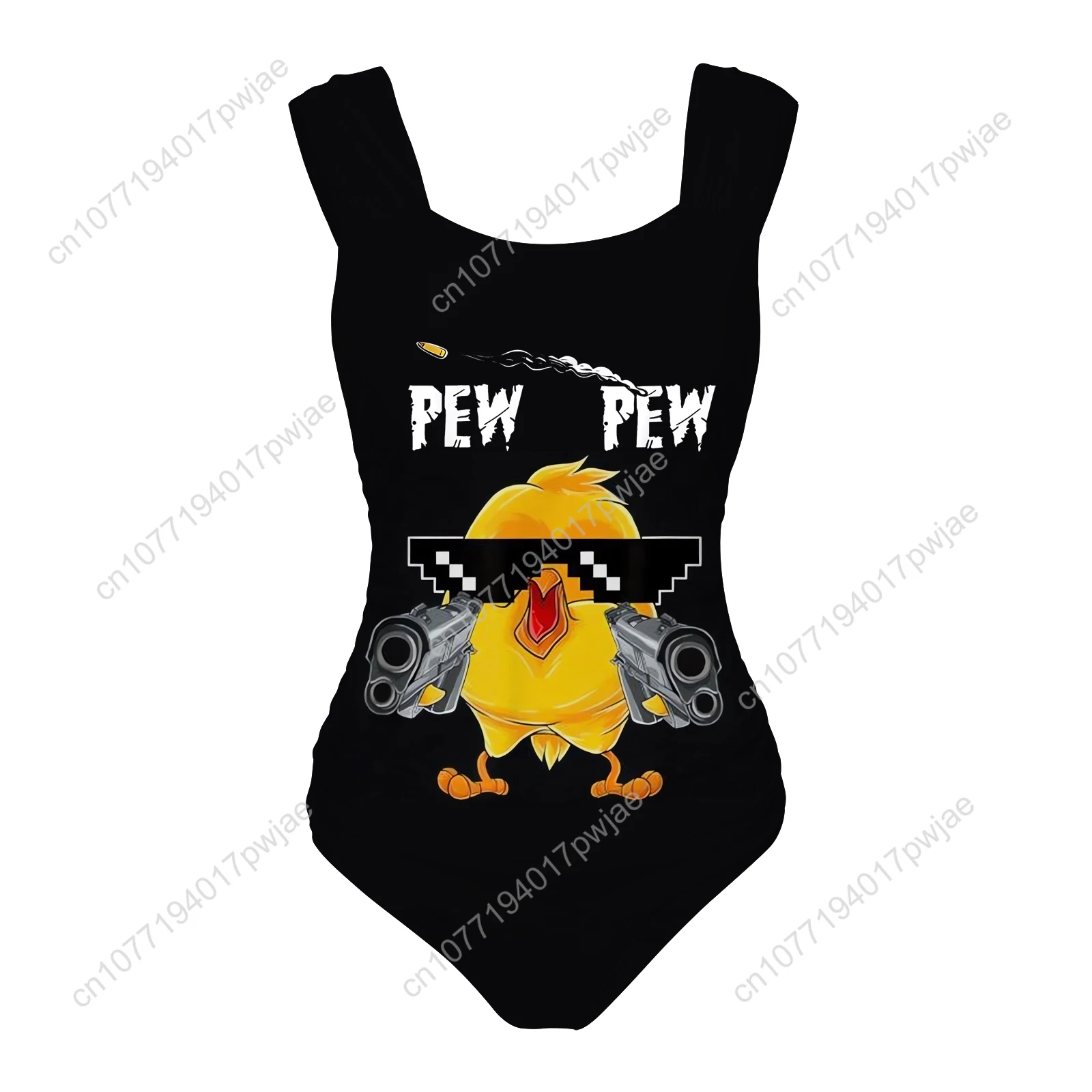 Pew Pew Madafakas-bañador de una pieza con diseño divertido, trajes de baño con tirantes anchos para mujer, traje de baño para playa, Bikini Sexy, ropa de playa personalizada