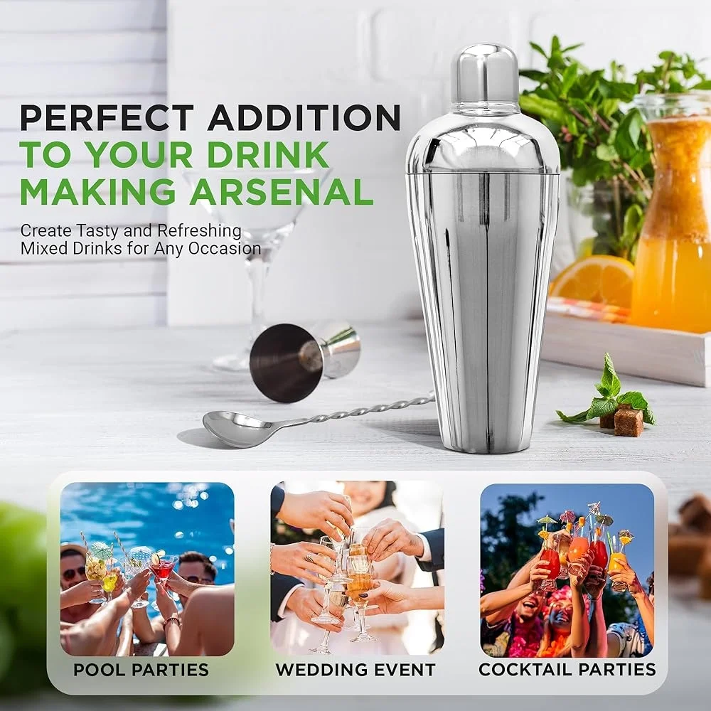 المهنية نادل مجموعة كوكتيل شاكر الوالج بار ملعقة خلاط الفولاذ المقاوم للصدأ أدوات الاستخدام المنزلي والتجاري