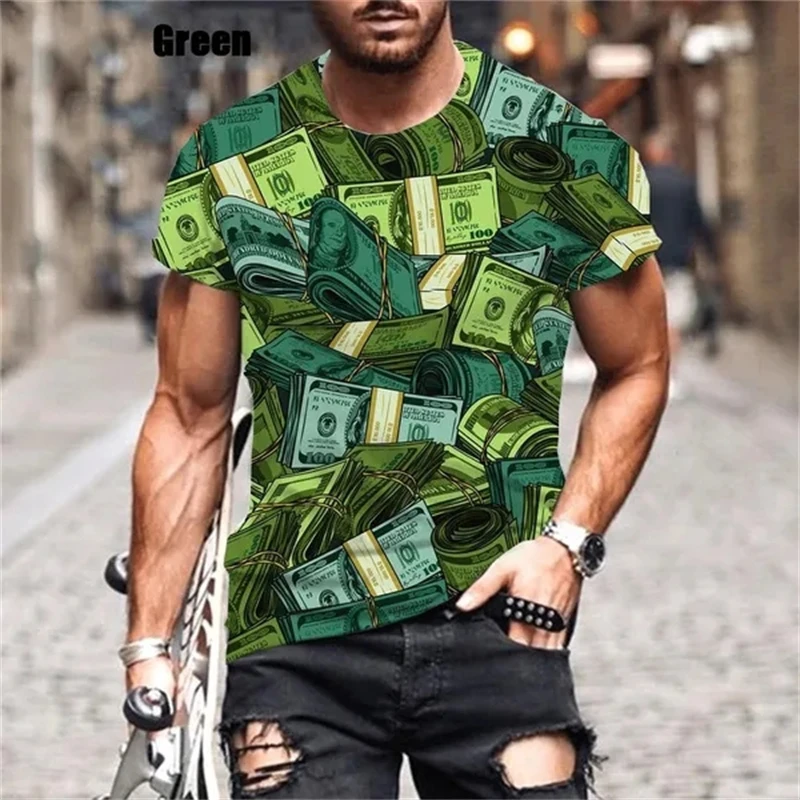 New Fashion Dollar Men Women Spring Summer 3D Printed Short Sleeves T Shirts Casual Fashion Round Neck Sport Tops T-shirts