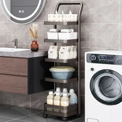 Toilet Rack Floor-to-ceiling Multi-layer Corner Storage Basket Next To Toilet Bathroom Storage Rack