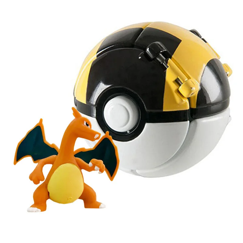 Pokemon Ball Pokeball Anime Figure Pikachu Charizard Squirtle Pocket Monster Elf Ball Toy Action Model Doll Toy Children Gift image 2