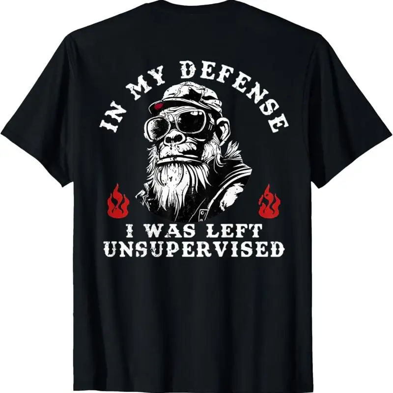 تي شيرت مضحك قرد في دفاعي لقد تركتها بدون خراف (على الظهر) للجنسين #1