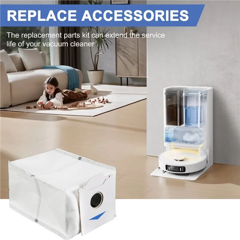 A11E-Dust Bags For Ecovacs Deebot N30 Pro Omni Robot Vacuum Cleaner Bags Replacement Parts Accessories