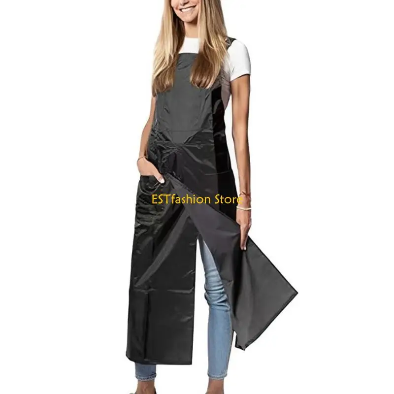 Y5GC Copertura completa Ceramica A Gparela Slitta Gambe Arte Apron Unisex Pinafore con tasca per creazione forti