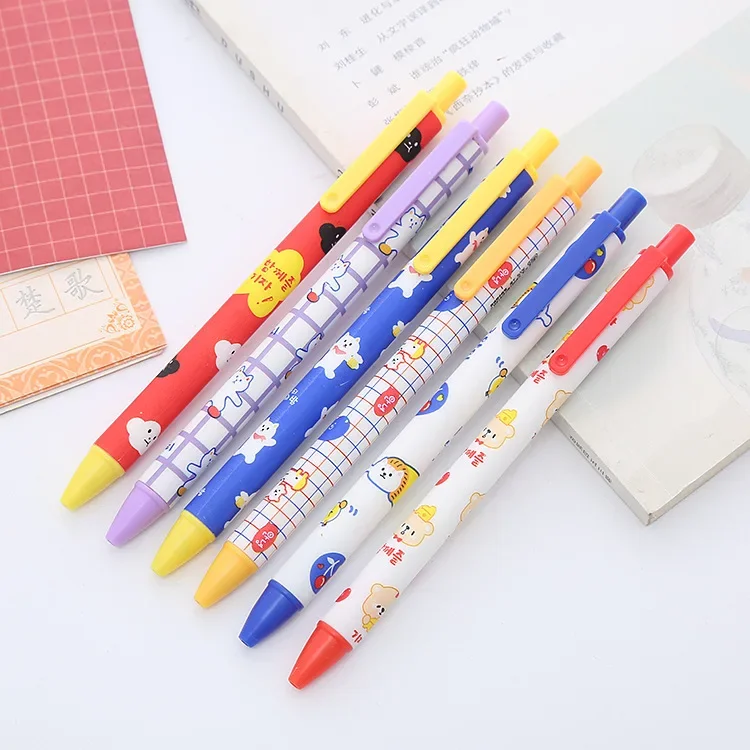 40pcs Animal Market Press Neutral Pen Ins High Face Value Press Water Pen Cute Student Pen Office Stationery Signature  Gel Pens