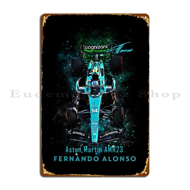 Fernando Alonso Metal Sign Cinema Kitchen Cinema Printed Wall Mural Tin Sign Poster