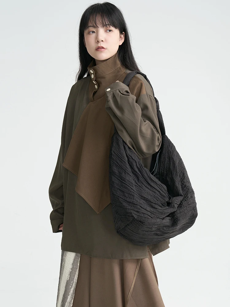 Winter New Folded Cloud Shape Large Capacity Dumpling Bag Women's Crossbody Sporty Handbag Outdoor Functional Style Daily Use