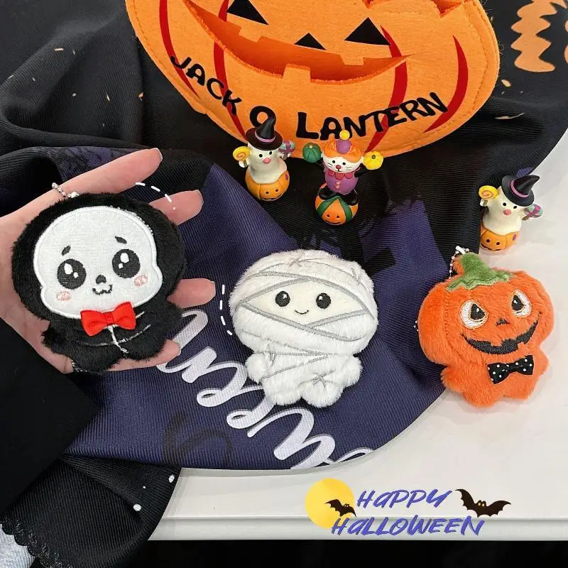 Hot Cute Cartoon Animal Halloween Mummy Skeleton Funny Pumpkin Plush Pendant Versatile Backpack Decoration Keychain Pendant Gift