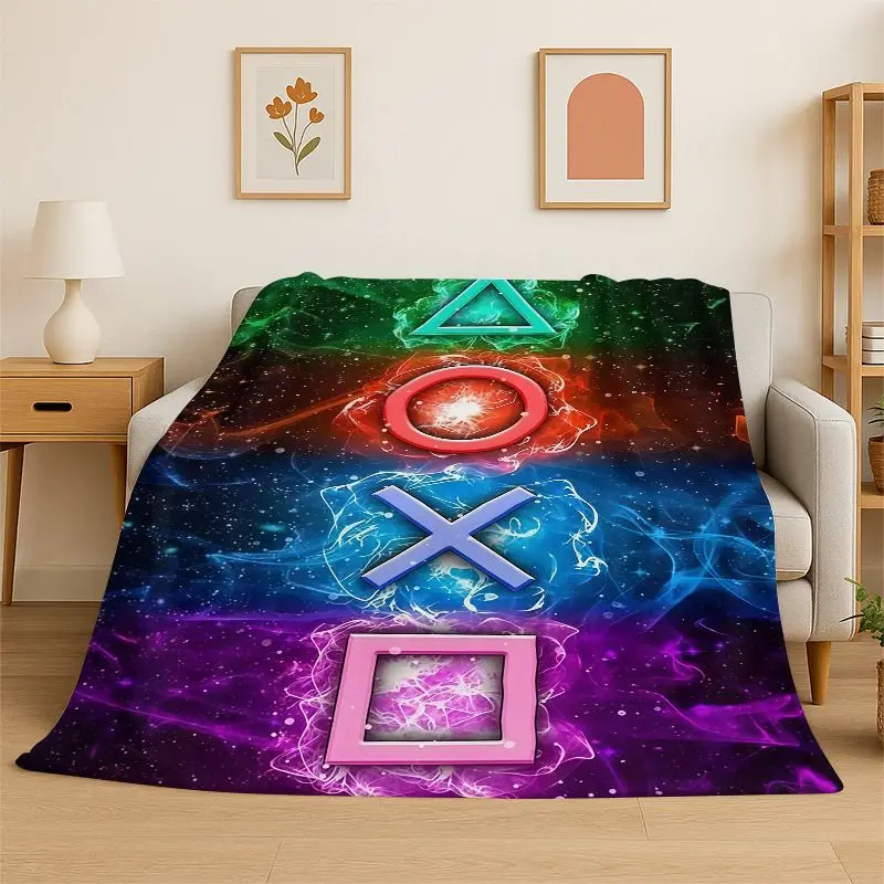 Retro Game Zone logo Controller Soft Flannel Throw Blanket,Cozy Blanket for Bed,Couch,Sofa,Bedroom,Living Room,Travel,Picnic