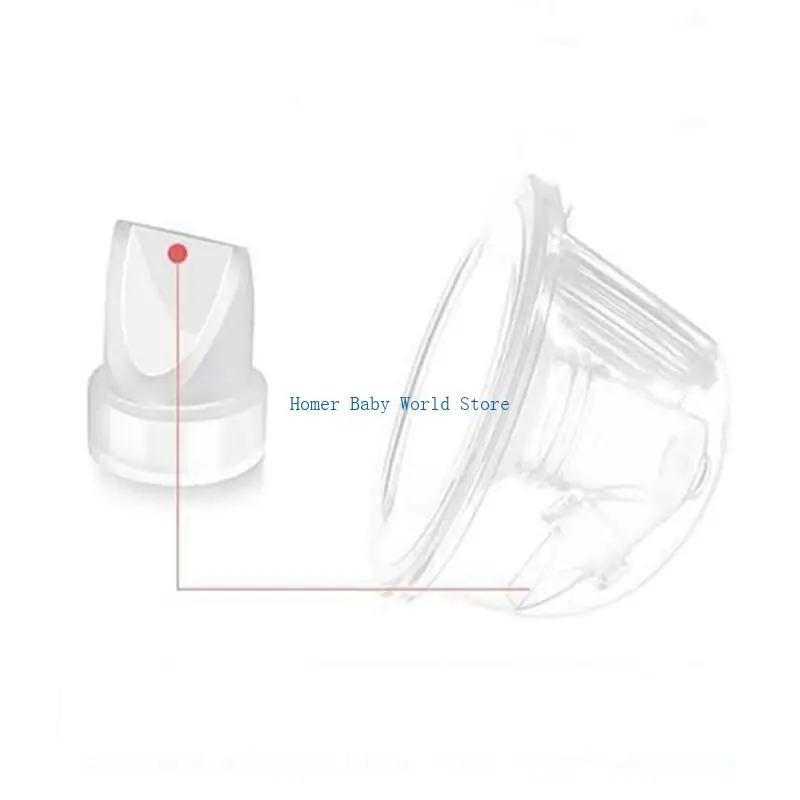 مجموعة B2QD مكونة من قطعتين من شفة السيليكون وصمامات السيليكون الأساسية لضخ الثدي #5