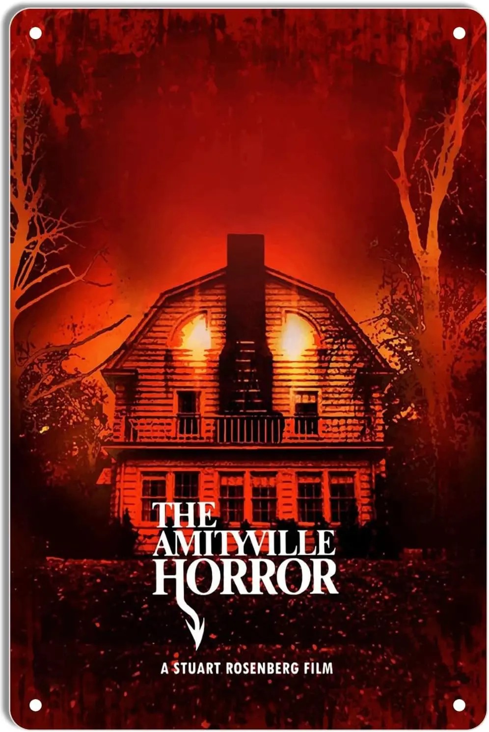 Metal Tin Sign The Amityville Horror Minimal Movie Posters for Home Theater Decor and Retro Wall Art 8x12 Inch