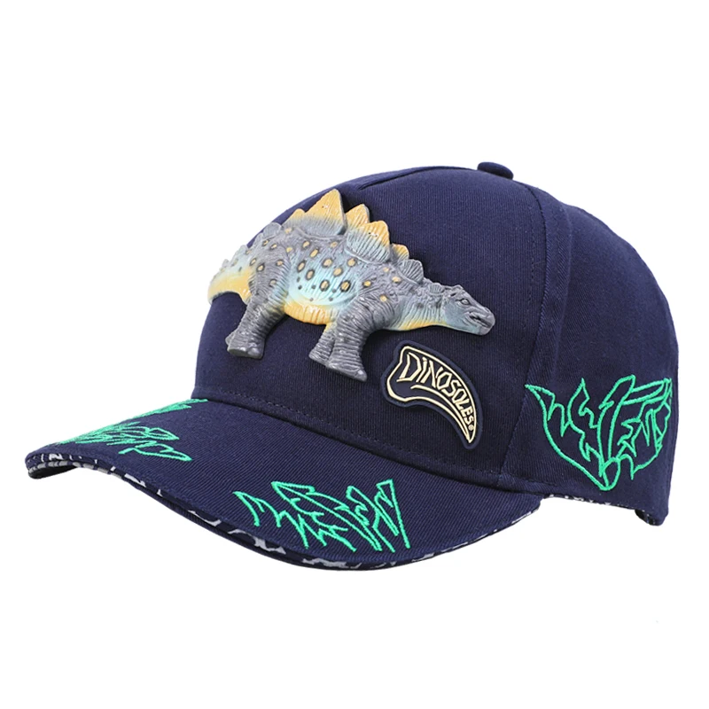 EXDINO Kids Hats 3D Dinosaur 3-10Y Boys Girls Sports Baseball Cap Adjustable Cotton Breathable New Children\'s Outdoor Sun Hats