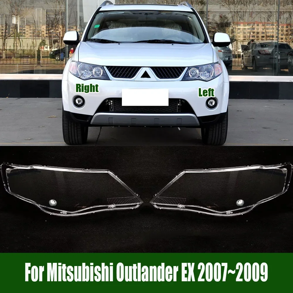 

For Mitsubishi Outlander EX 2007~2009 Headlamp Cover Transparent Lamp Shade Shell Lens Plexiglass Replace Original Lampshade
