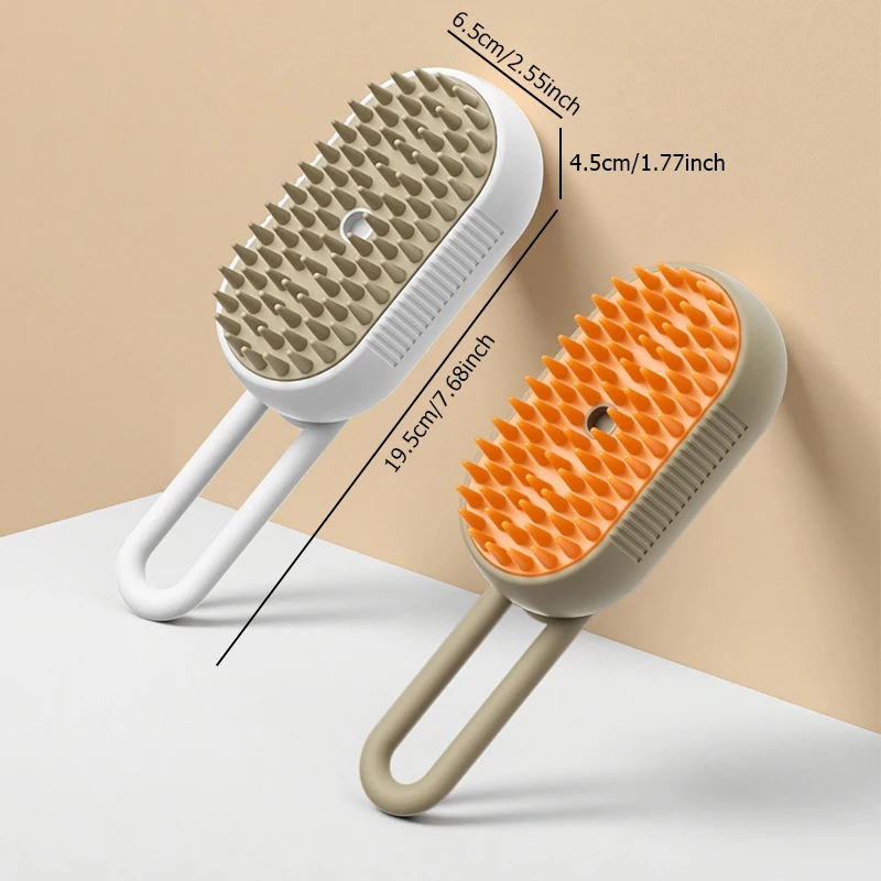 3 in 1 Steamy Pet Dog Brush Cat Steam Brush Electric Spray Cat Hair Brush Comb Massage Pet Grooming Tool Loose Hair Supplies image 6