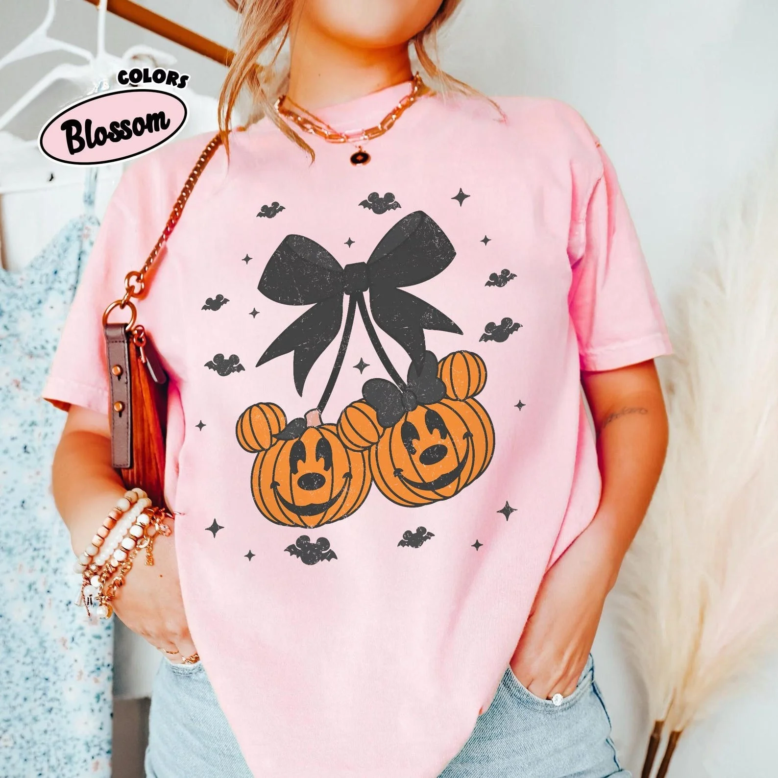 2026 Halloween Neue Familienkleidung Baumwoll-T-Shirt mit Kürbis- und Mäusen-Print, Freizeit-T-Shirt für Männer/Frauen, Kinder-T-Shirt – Detail 6