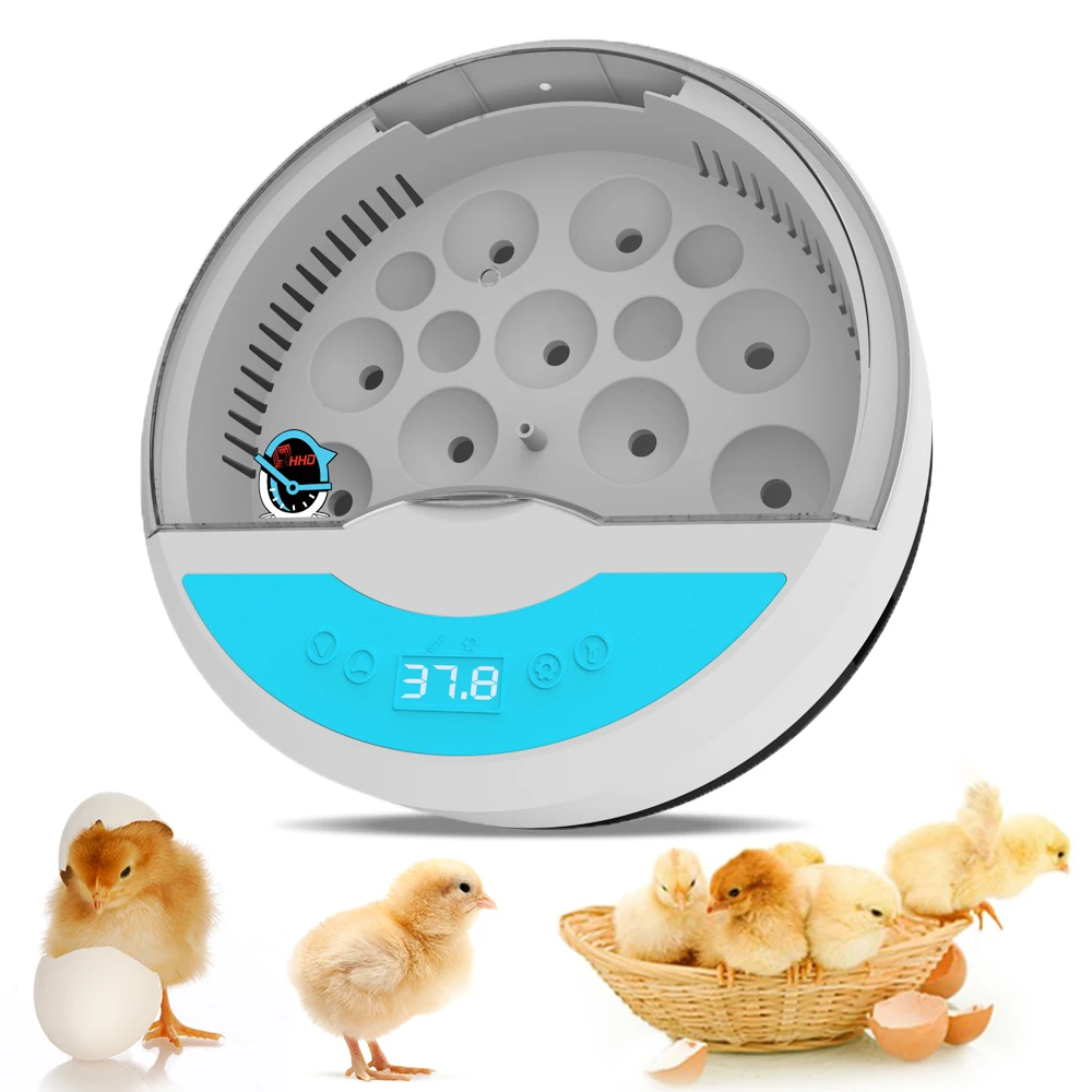 9 incubateurs à œufs pour l'éclosion des œufs, incubateur à œufs de poulet avec contrôle de la température, lampe à œufs, ajout automatique d'eau pour canards, oies, cailles, perroquets, dindes