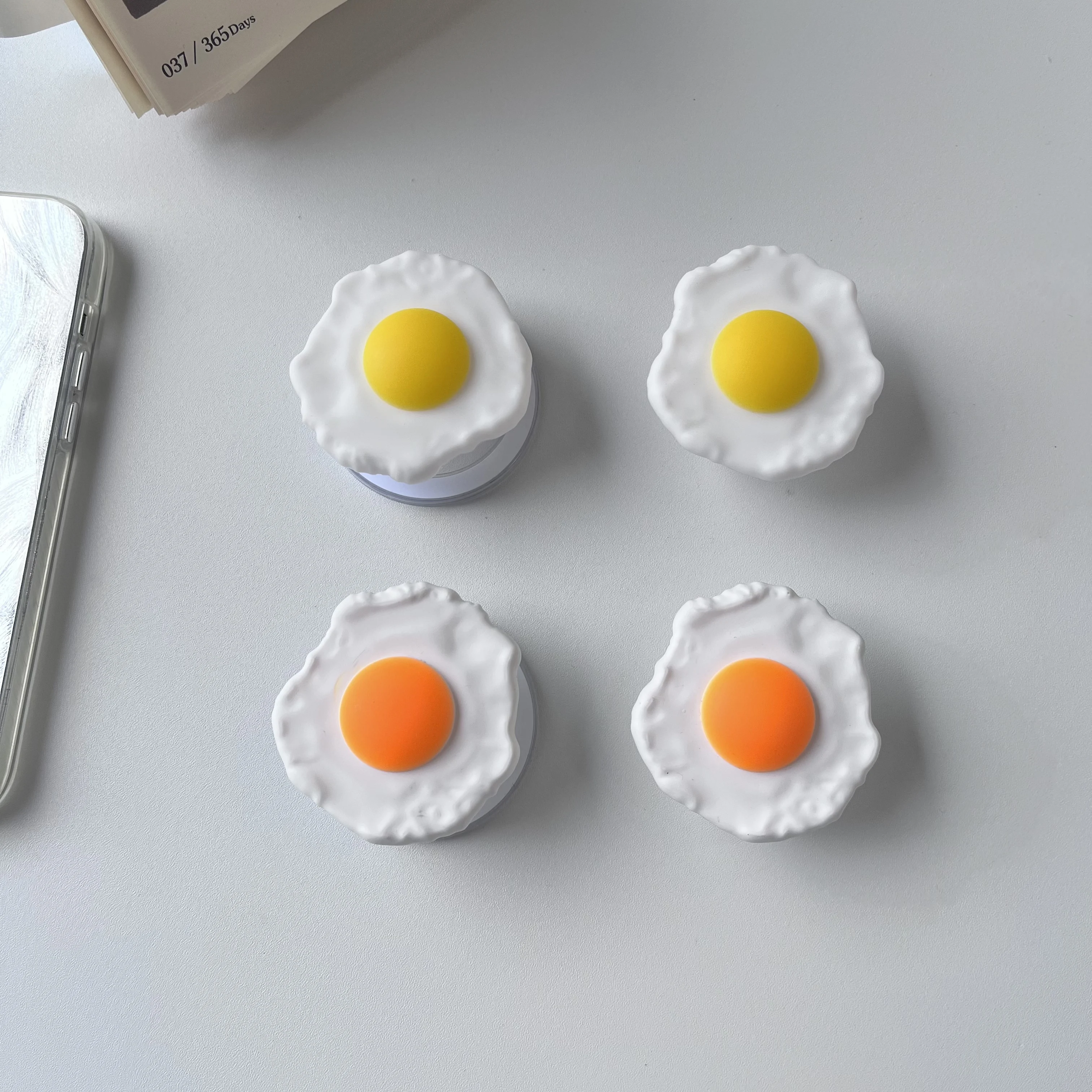 

INS Style Cute Cartoon Fried Egg Magnetic Phone Grip Holder 3D Poached Egg Pop Socket Original For iPhone Samsung All Phones