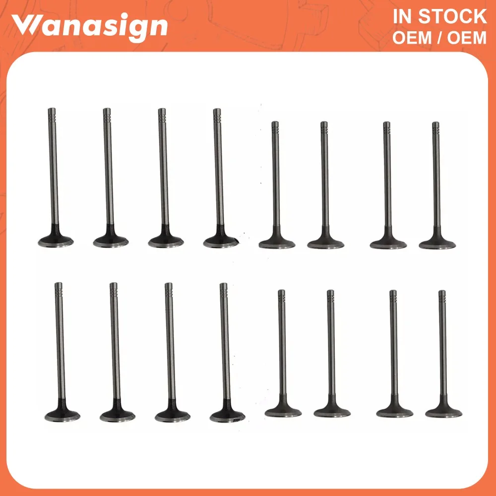 Engine Intake & Exhaust Valves Fit 1.4 1.6 L For Chevrolet DAEWOO Lacetti Nubira LXT L44 F14D3 1.4L 1.6L 05-13 96440081 96376980