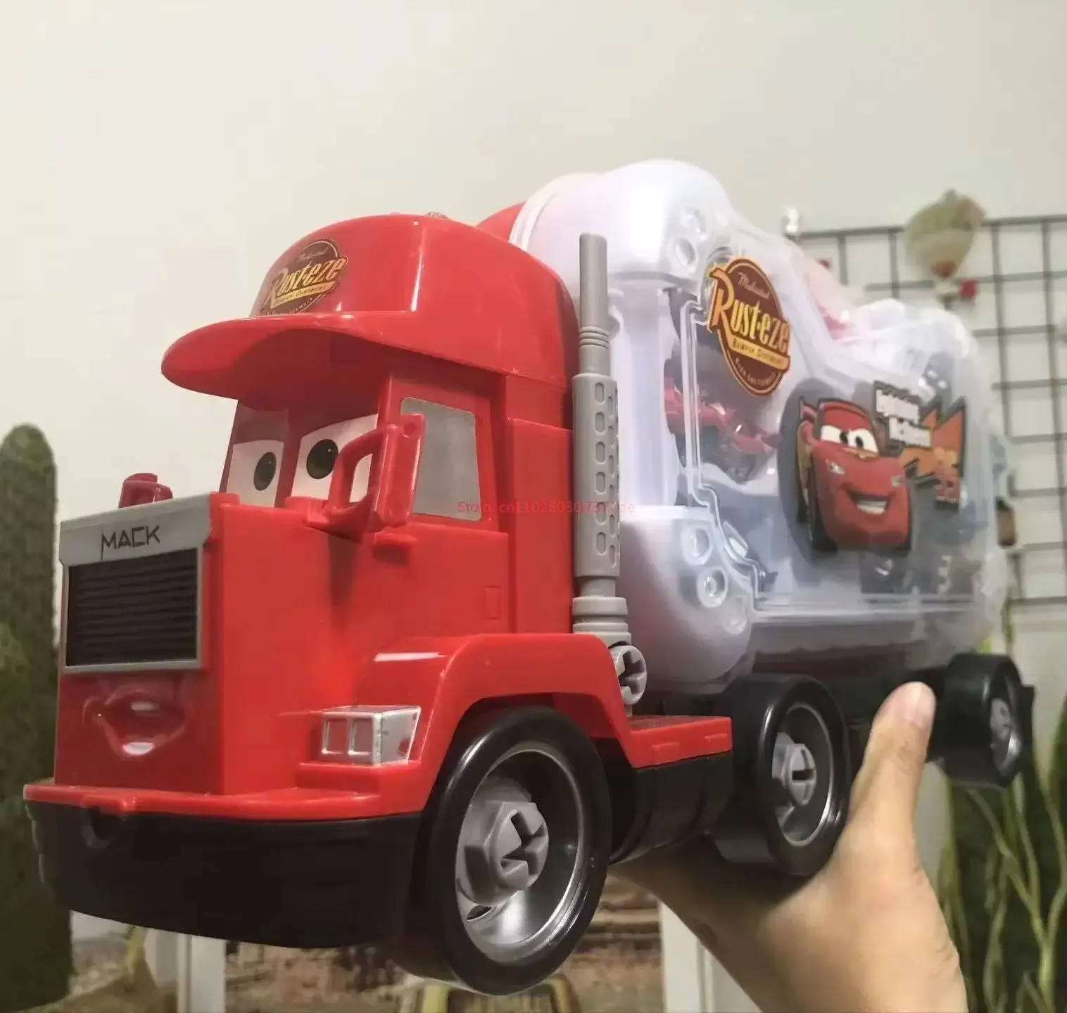 Disney pixar carros brinquedo conjunto pull-back caminhão modelos relâmpago mcqueen jackson tempestade mack veículos de jogo das crianças presente colecionável