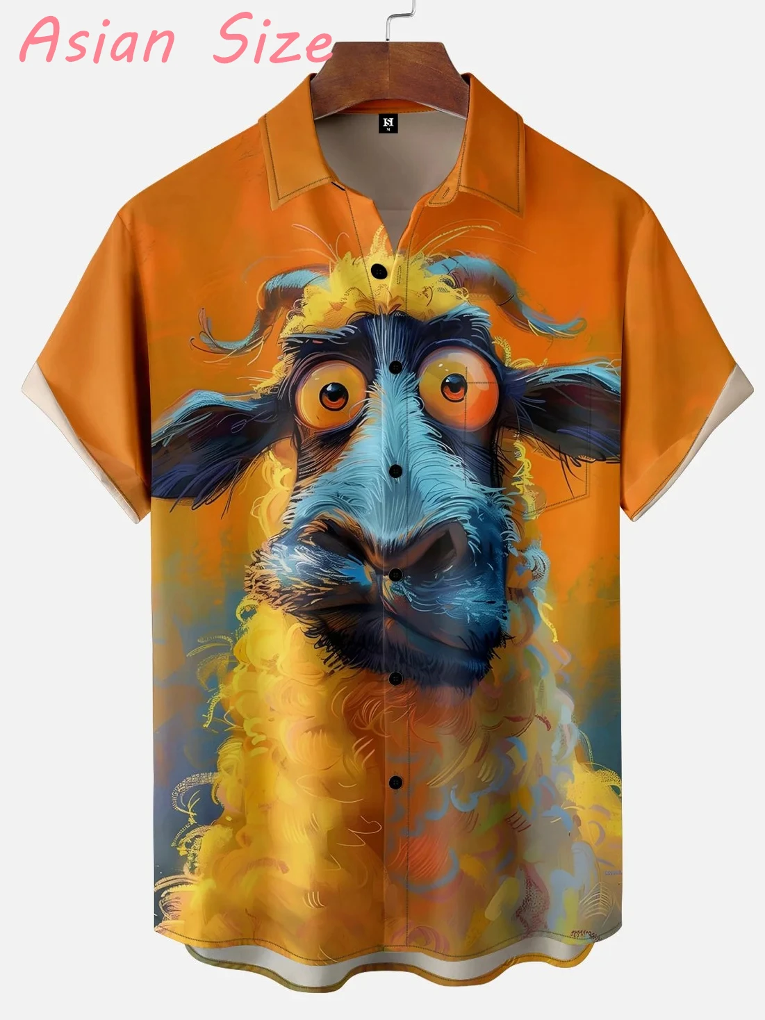 

Мужские рубашки с 3D-принтом забавных животных: коза, свинья. Модные рубашки с коротким рукавом, на пуговицах, с отложным воротником, в гавайском стиле, для мужчин, летние.