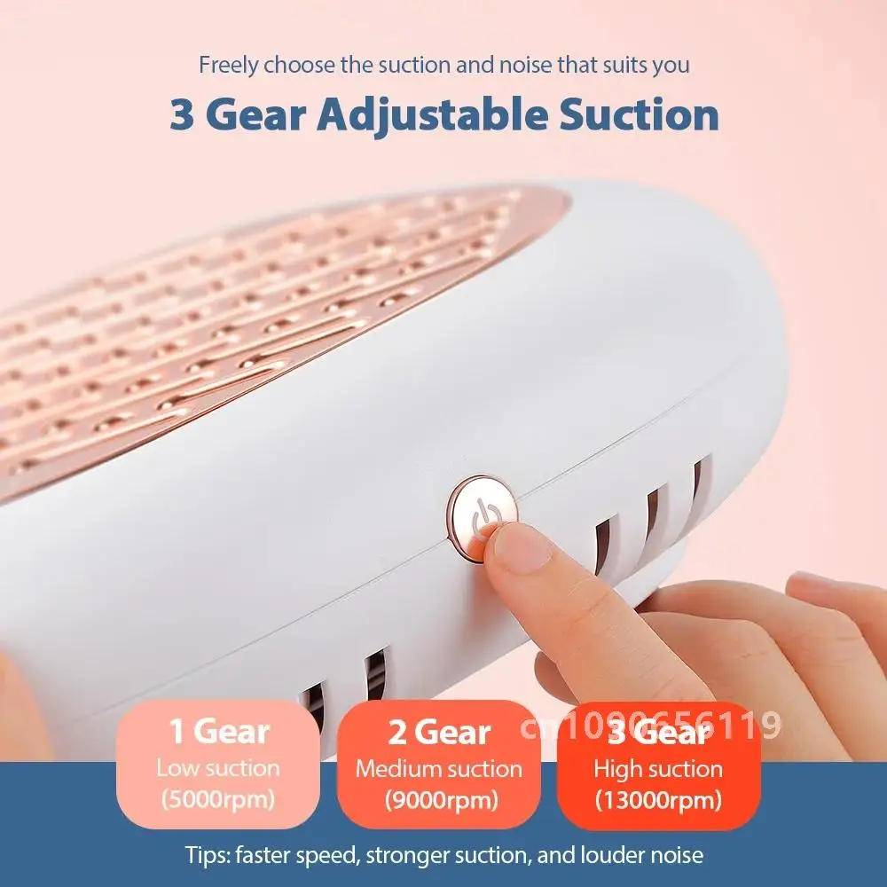 130W Super Suction Brushless Nail Dust Collector Powerful Nail Dust Extractor Nail Art Manicure Fan Vacuum Cleaner With 2 Filter