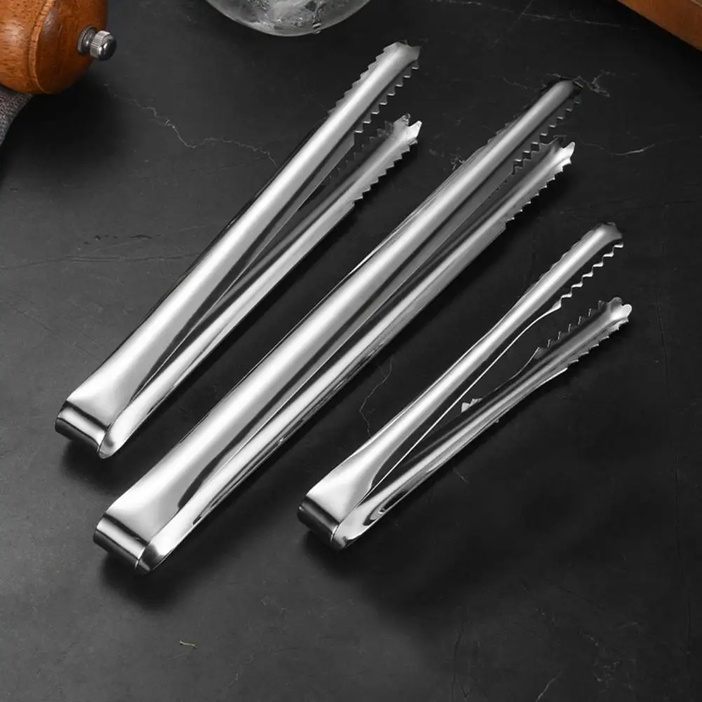 Stainless Steel Ice Clip Durable Stainless Steel Ice Tongs Bbq Clip for Ice Sugar Towels Essential