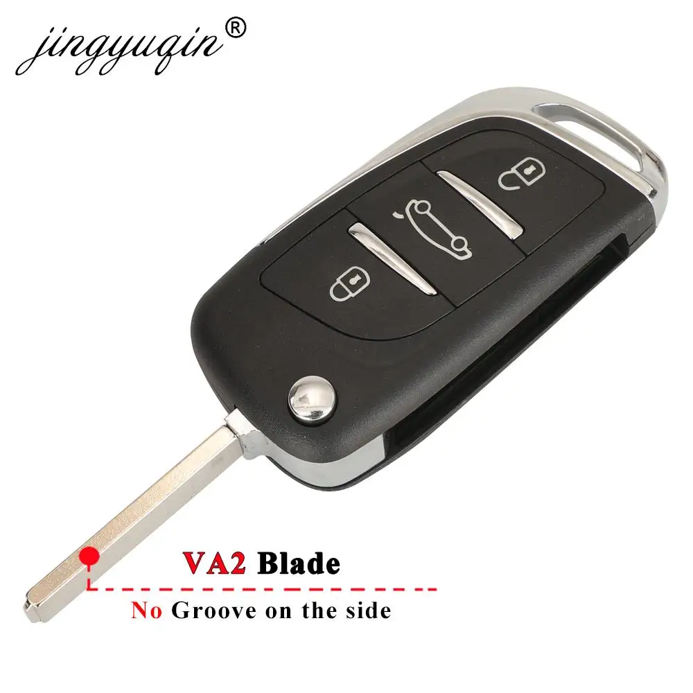 Jingyuqin Chiave Auto Chiave A Distanza 434Mhz ID46 PCF7941 Fob per Citroen С2 C4 С3 С5 C6 DS4 DS3 DS5 C-Elysee Peugeot 307 6490KF 5FA010354