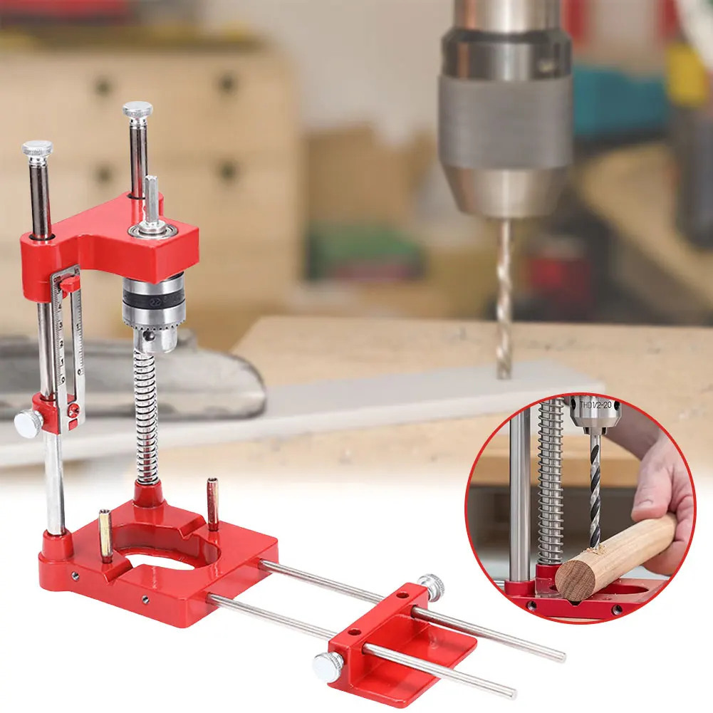 Woodworking Drilling Locator Aluminum Alloy Precision Positioner Adjustable Fixture Hole Puncher Locator Carpenter DIY Hand Tool