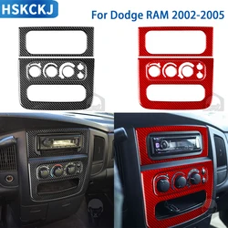 For Dodge RAM 2002 2003 2004 2005 Car Accessories Carbon Fiber Interior Central Control AC CD Panel Trim Sticker Modification